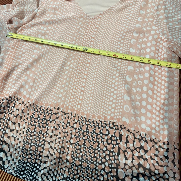 Zac & Rachel print dots light pink Women's Top size XL - Picture 8 of 9